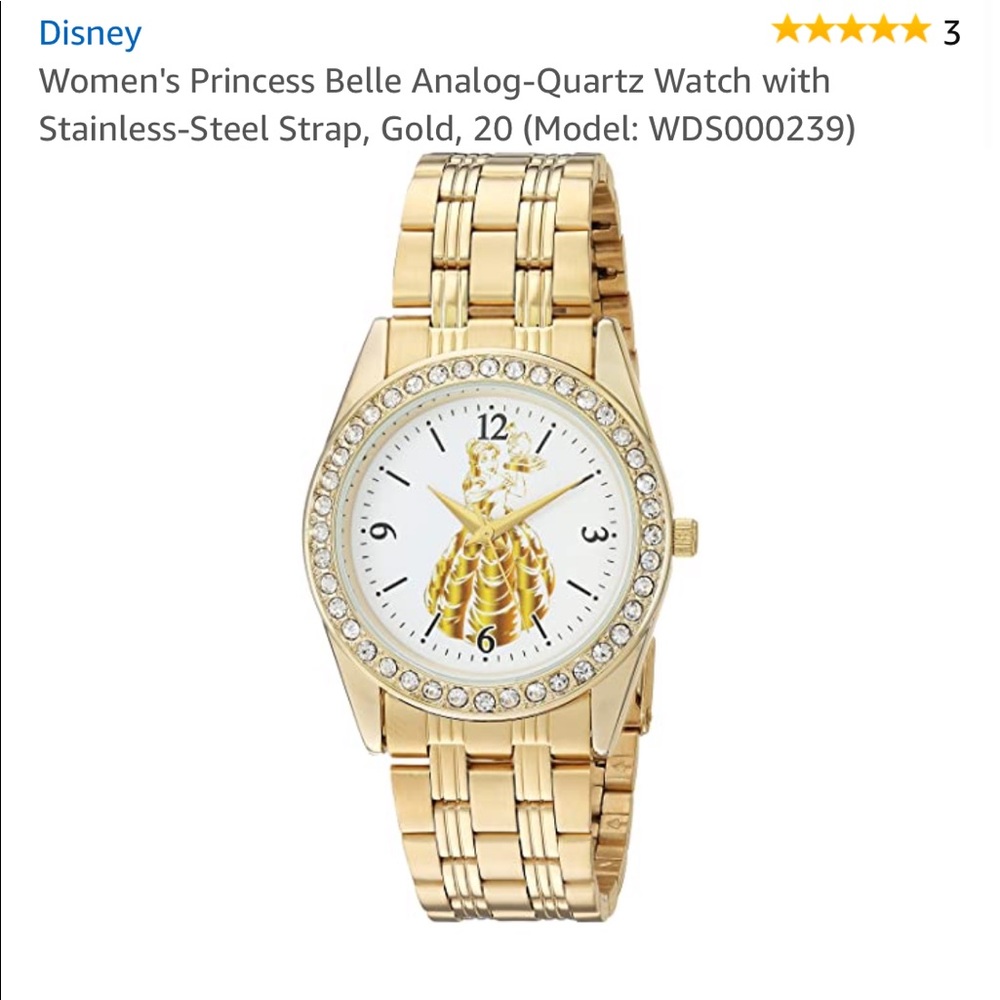Disney Belle / Beauty and The Beast Gold Watch